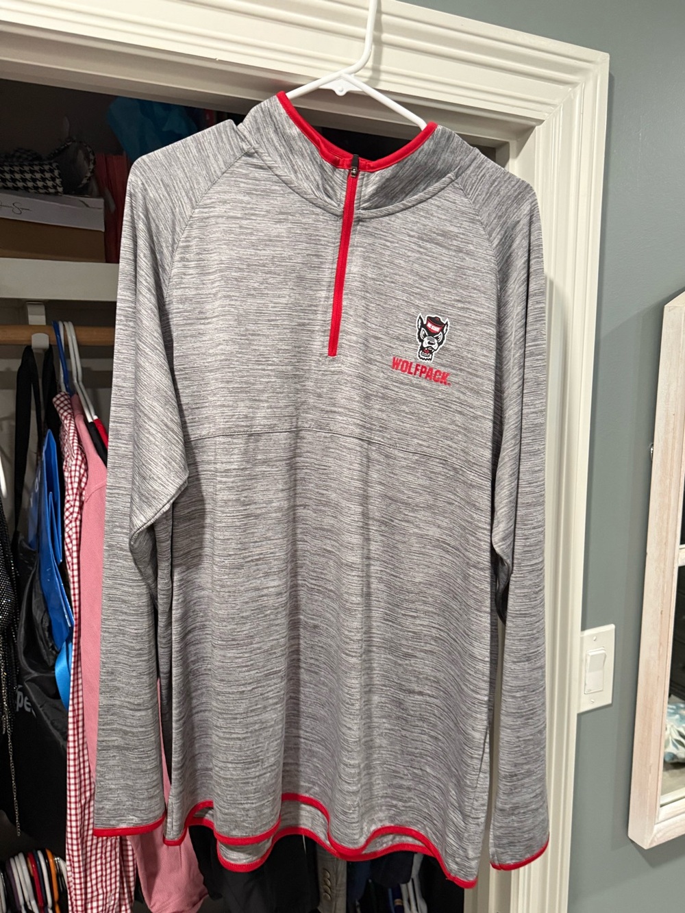 Wolfpack Gray Heather Quarter-Zip Lightweight Jacket